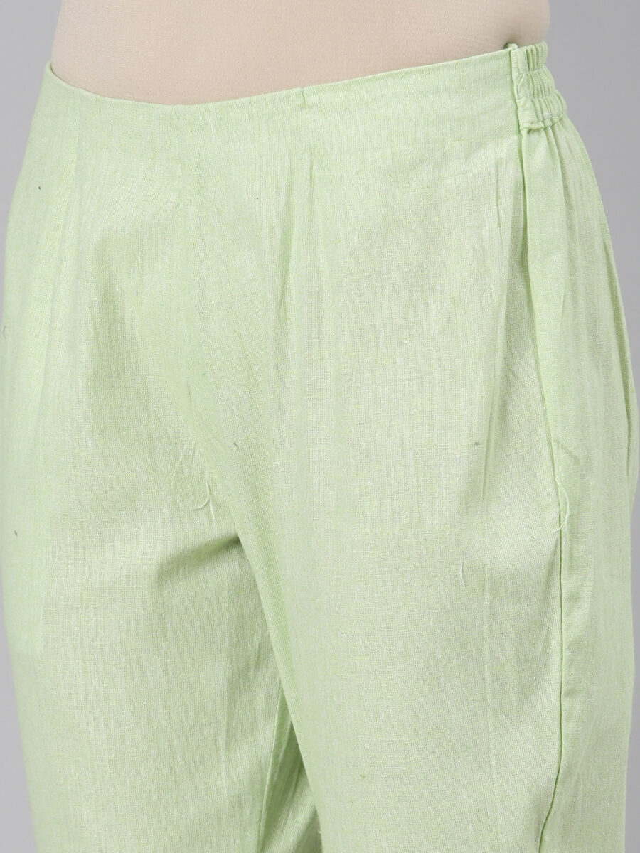 Marcia Green Solid Cotton Regular Trousers - Image 4