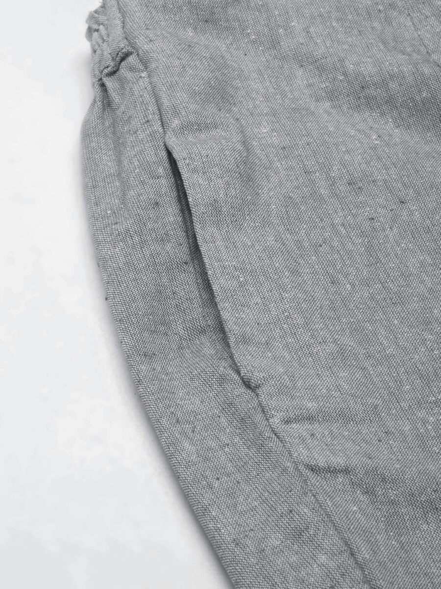 Marcia Grey Solid Cotton Regular Trousers - Image 7