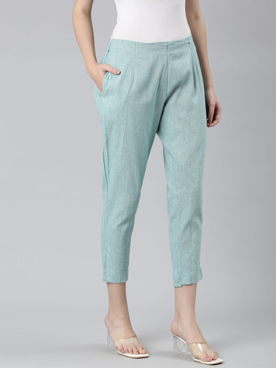 Marcia Turq printed Cotton Regular Trousers