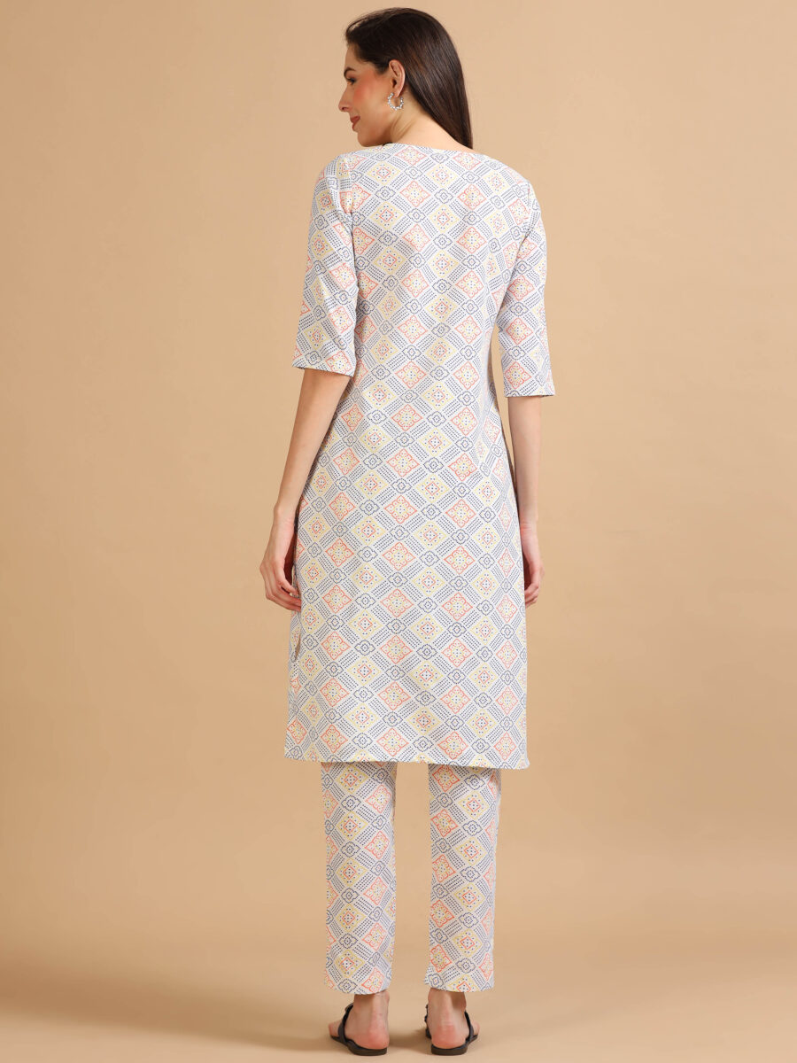 Marcia Multi Printed Cotton Kurta Set - Image 5