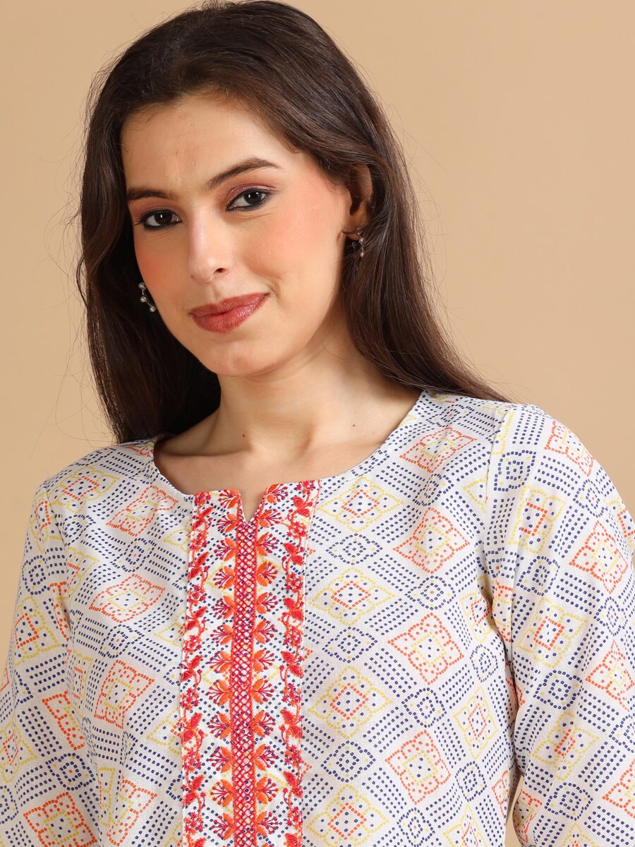 Marcia Multi Printed Cotton Kurta Set - Image 6