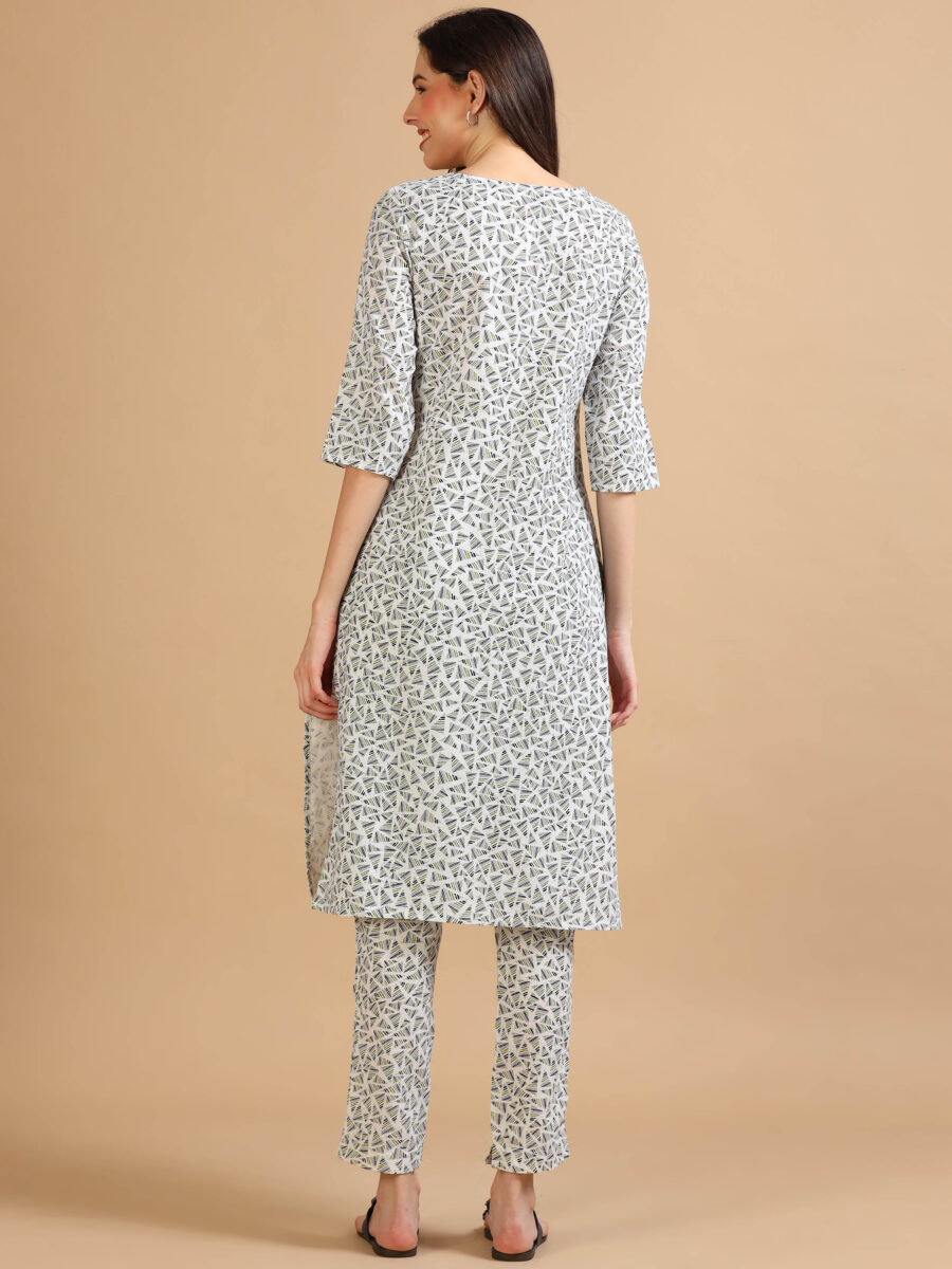 Marcia Green Printed Cotton Kurta Set - Image 5
