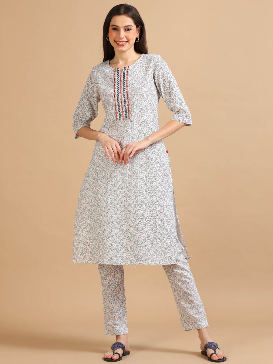 Marcia Multi Printed Cotton Kurta Set - Image 2