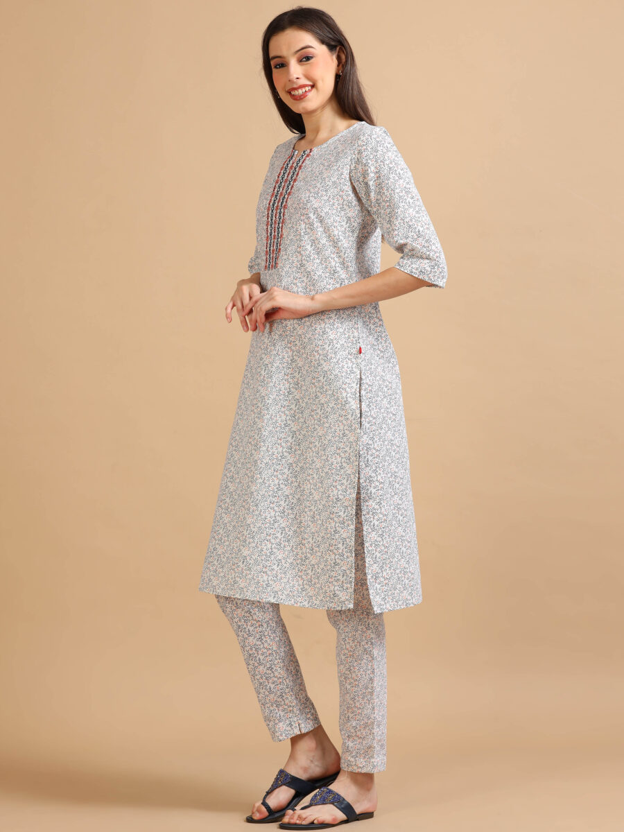 Marcia Multi Printed Cotton Kurta Set - Image 4
