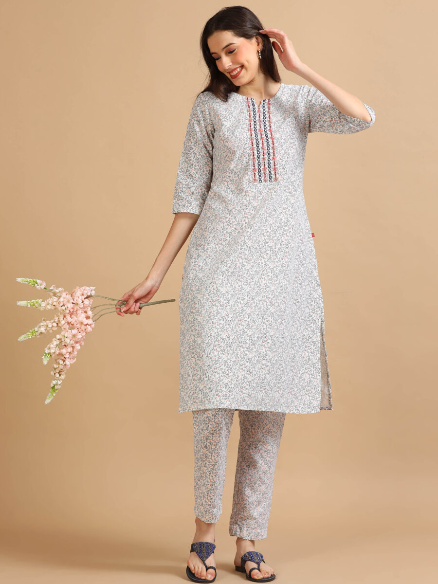 Marcia Multi Printed Cotton Kurta Set