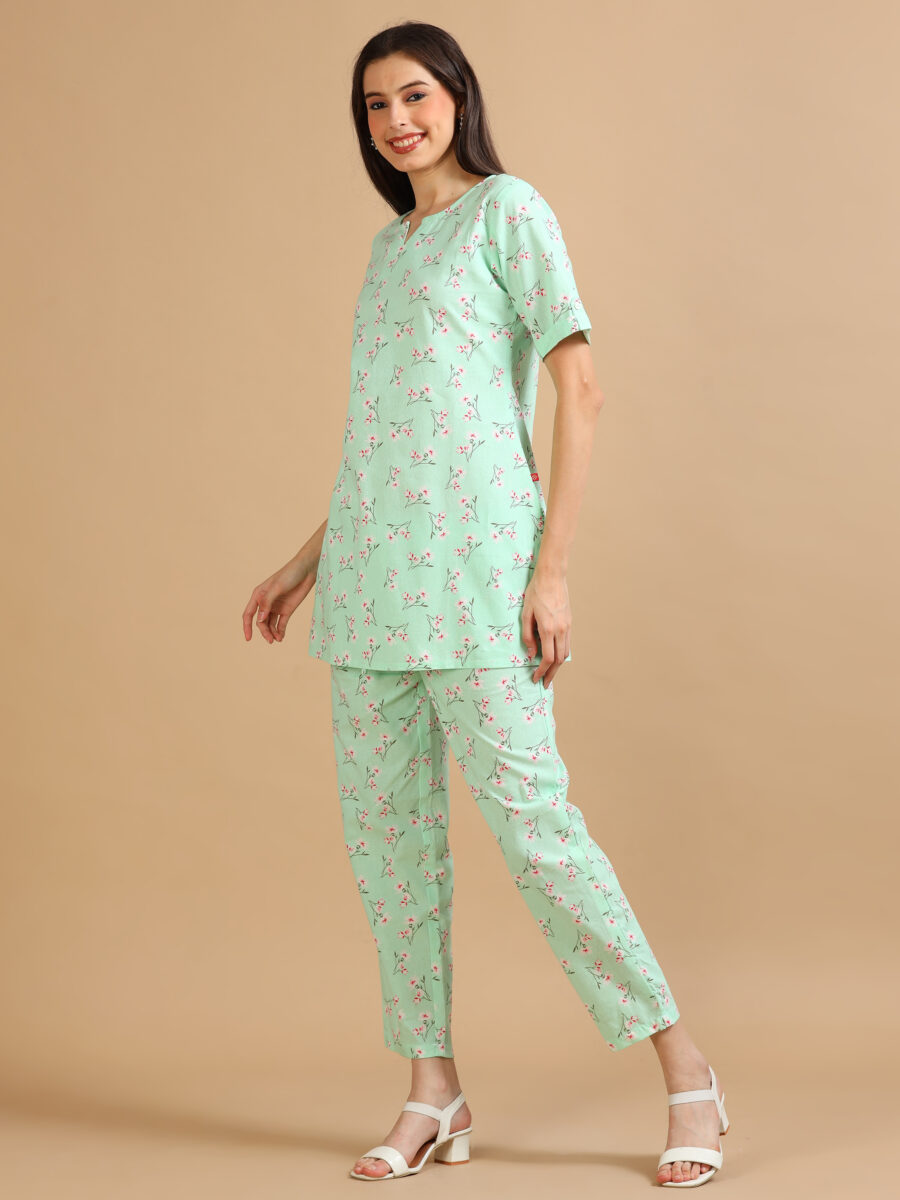 Marcia Green Printed Cotton Co-Ord Set - Image 4