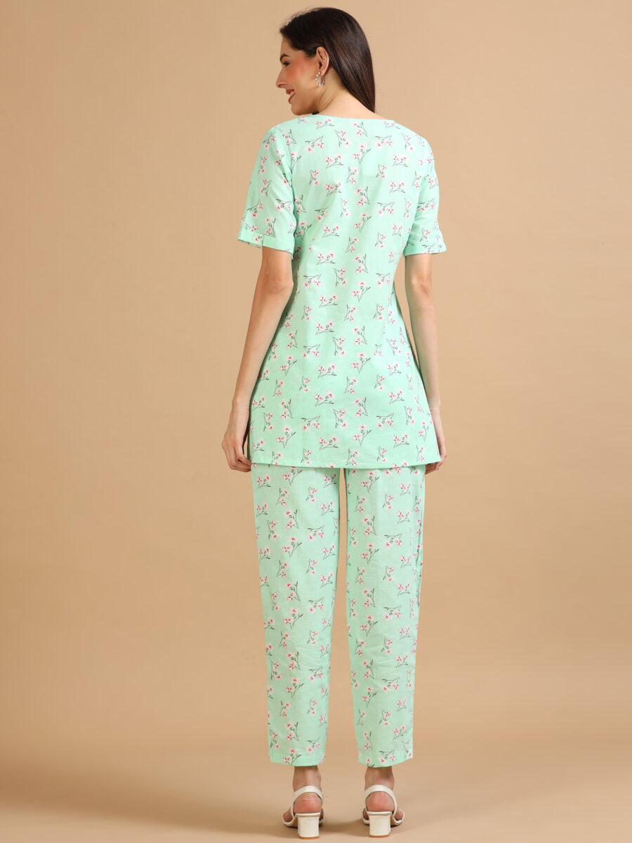 Marcia Green Printed Cotton Co-Ord Set - Image 5