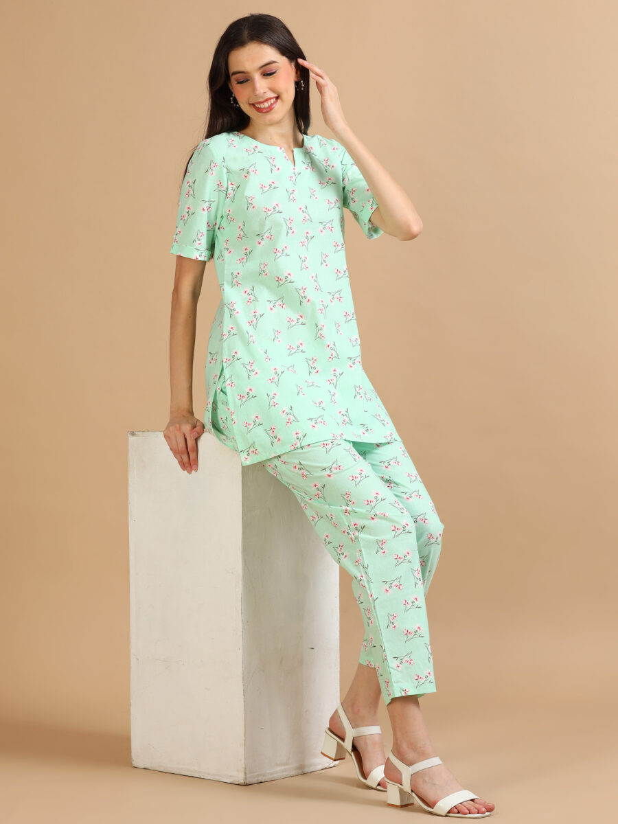 Marcia Green Printed Cotton Co-Ord Set