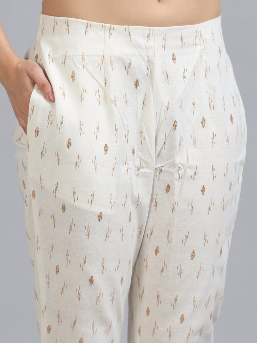 Marcia White Embroidery Cotton Kurta Set - Image 7