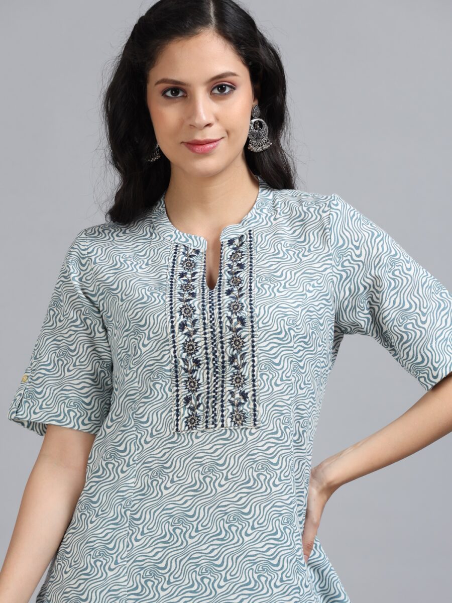 Marcia White Embroidery Cotton Kurta Set - Image 6