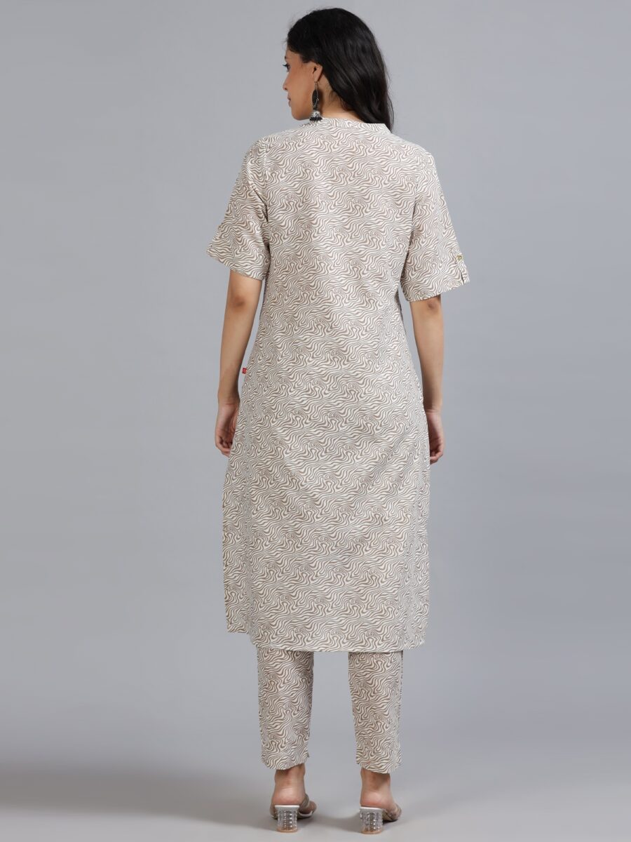 Marcia White Embroidery Cotton Kurta Set - Image 5