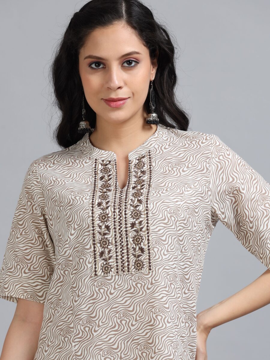 Marcia White Embroidery Cotton Kurta Set - Image 6